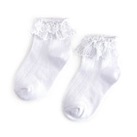 Lace Bobby Socks - White