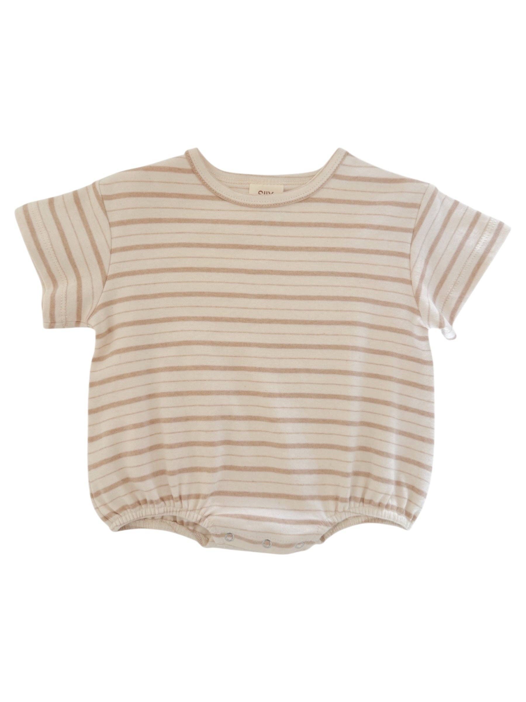 Biscuit Mixed Stripe / Organic T-Shirt Bubble