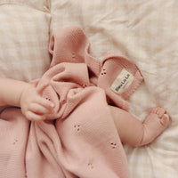 Pointelle Swaddle Receiving Baby Blanket (Mult. Colors)