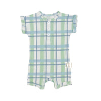 Lakeside Plaid Button Romper