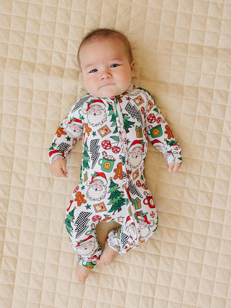 Christmas Vibes Bamboo Zip Romper