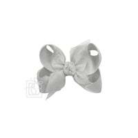 LAYERED ORGANZA/GROSGRAIN BOW ON CLIP