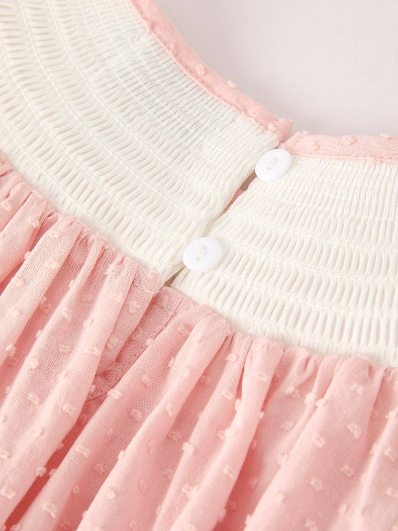 Thanksgiving Embroidery Smock Dress