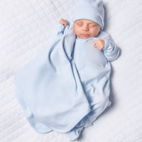 Essentials Solid Blue Blanket