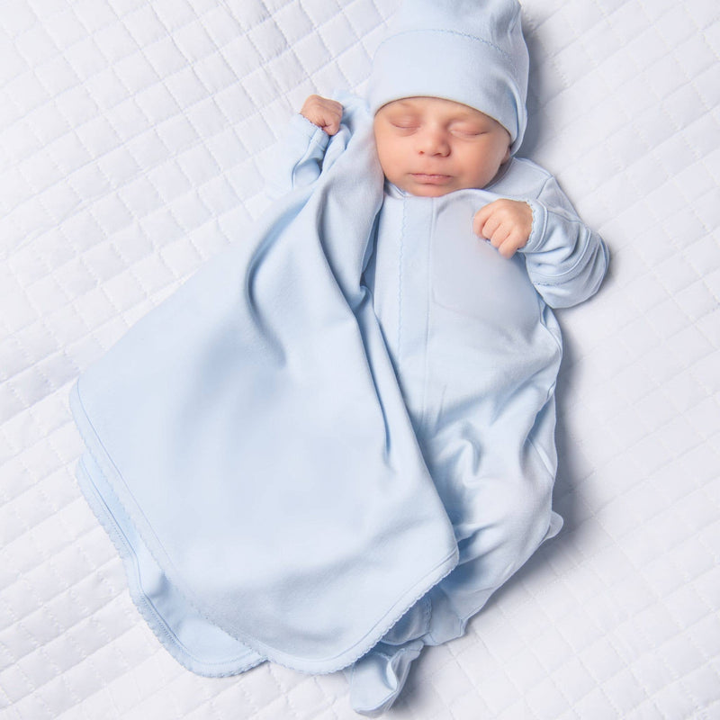 Essentials Solid Blue Blanket