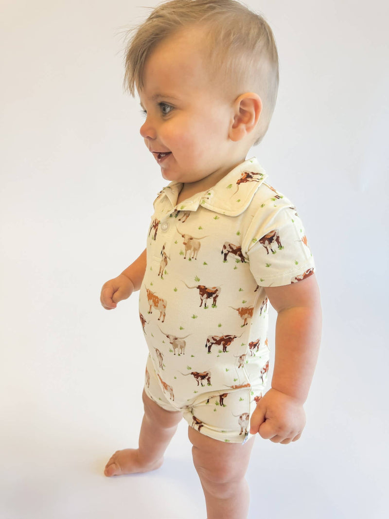 Longhorns Polo Romper