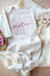 Baby Sister Embroidered Gown Outfit