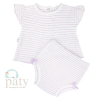 Paty Knit 2 Piece Diaper Set (Pinstripe)