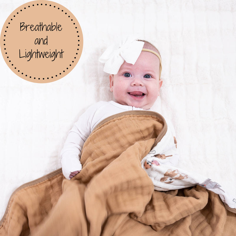 Puppies Baby Cotton Muslin Blanket