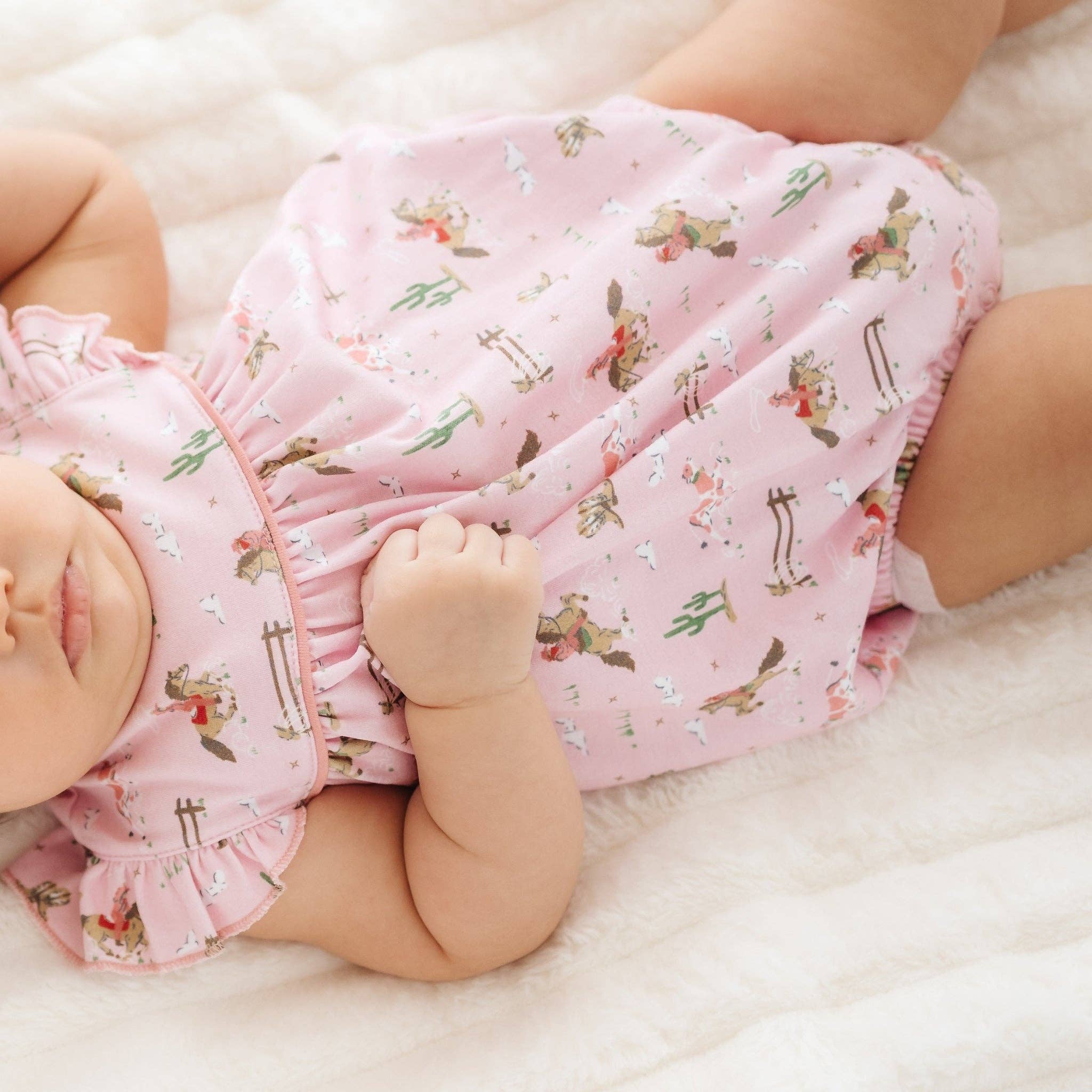 Little Wranglers Bubble - Dusty Rose