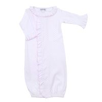 Mini Dots Ruffle Front Converter - Pink