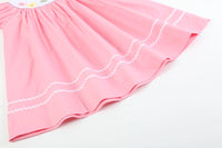 Pink Candy Heart Smocked Bishop Dress