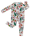 Christmas Vibes Bamboo Zip Romper
