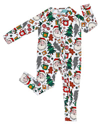 Christmas Vibes Bamboo Zip Romper