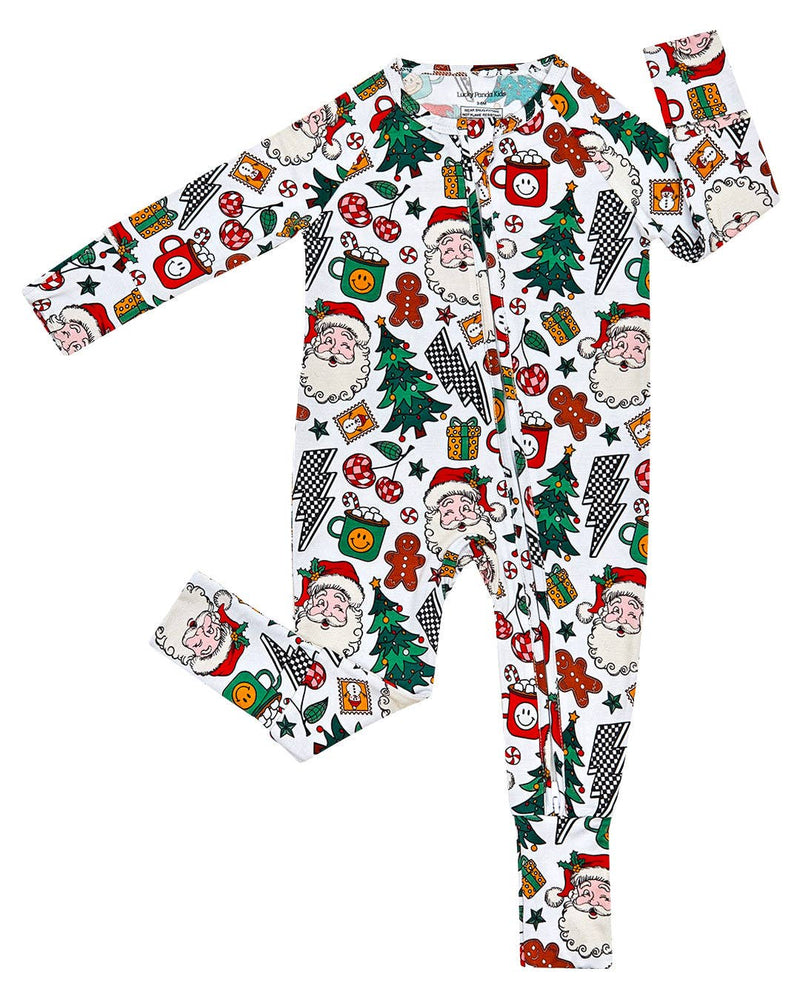 Christmas Vibes Bamboo Zip Romper