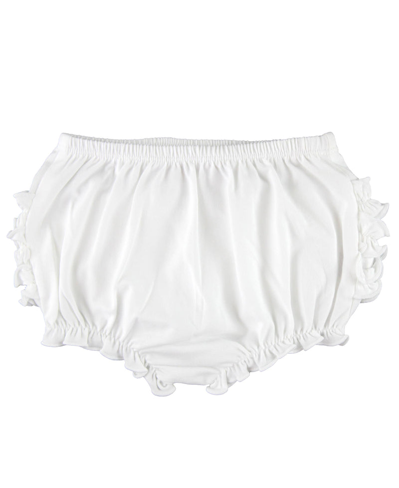 White Knit Rufflebutts Bloomer