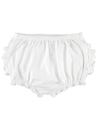 White Knit Rufflebutts Bloomer