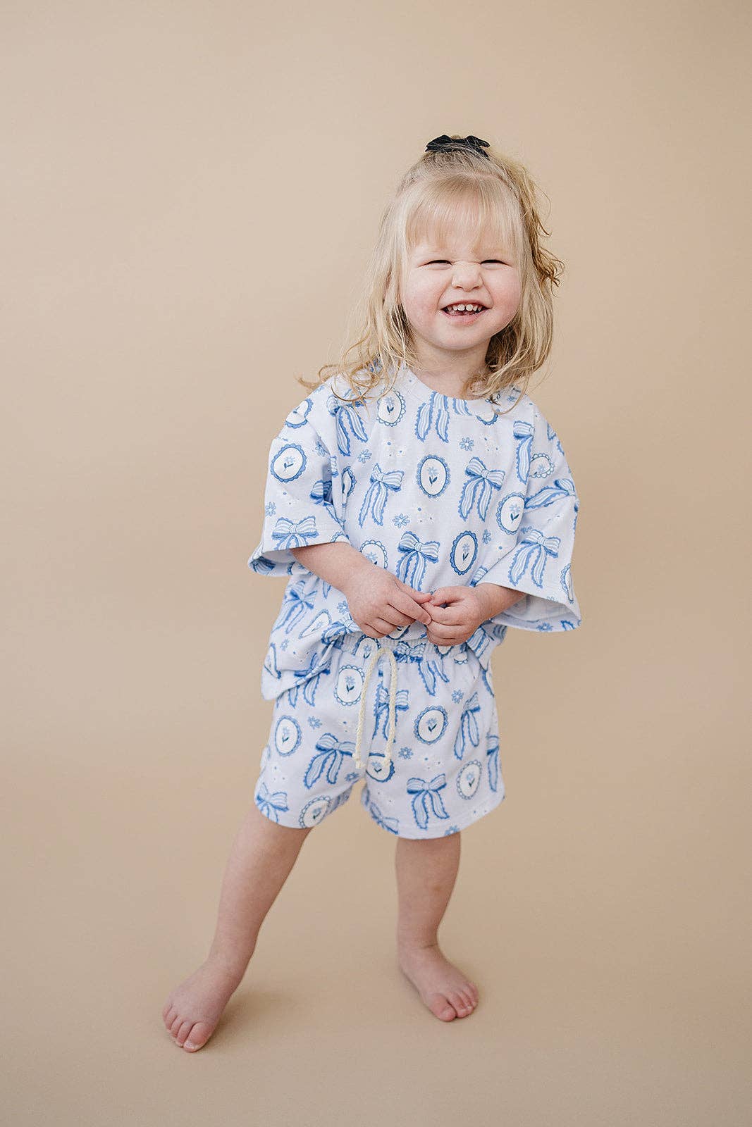 Shorts Set | Blue Bow