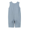Light Blue Pinstripe Turkey Smocked Overalls