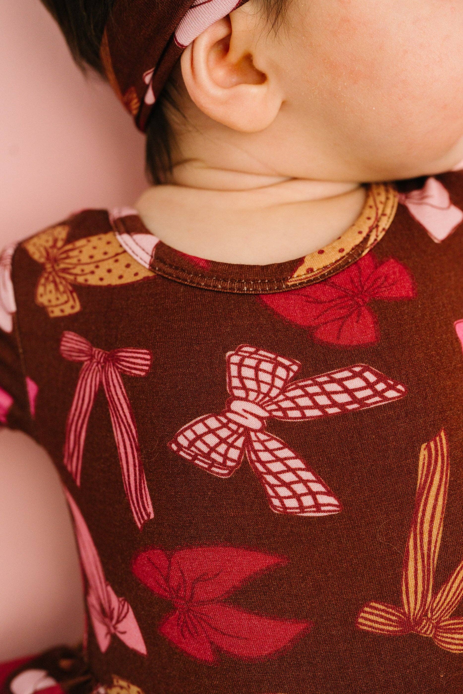 Darling Bows Long Sleeve Bodysuit Bamboo Dress