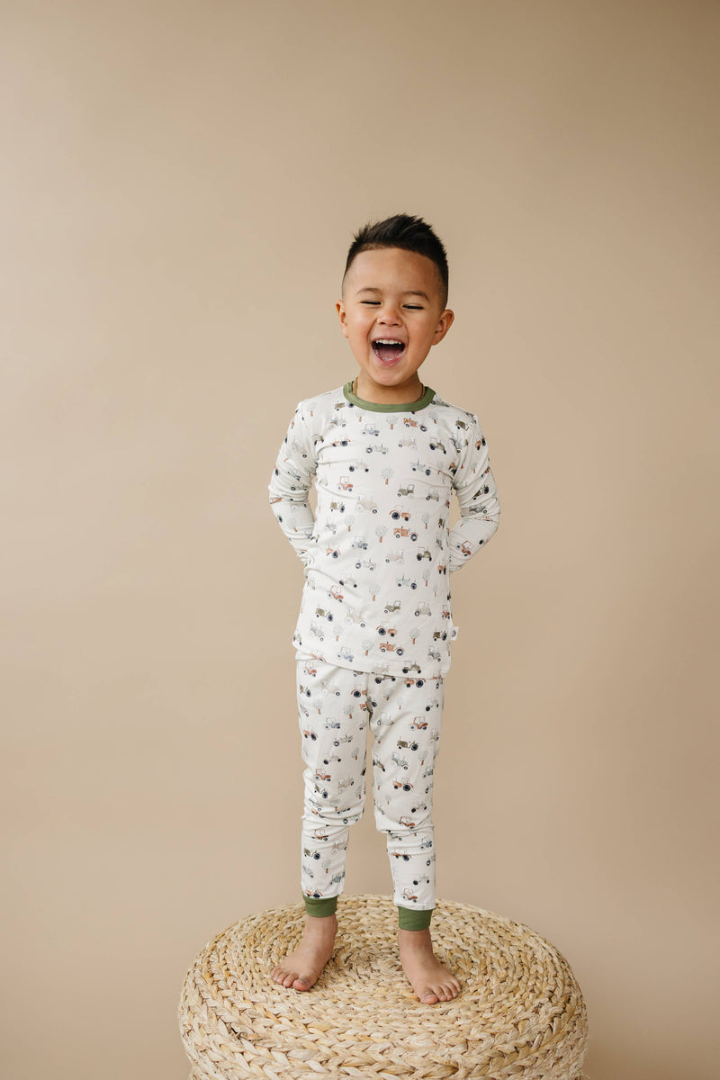Tiny Tractors 2pc Bamboo Pajama Set