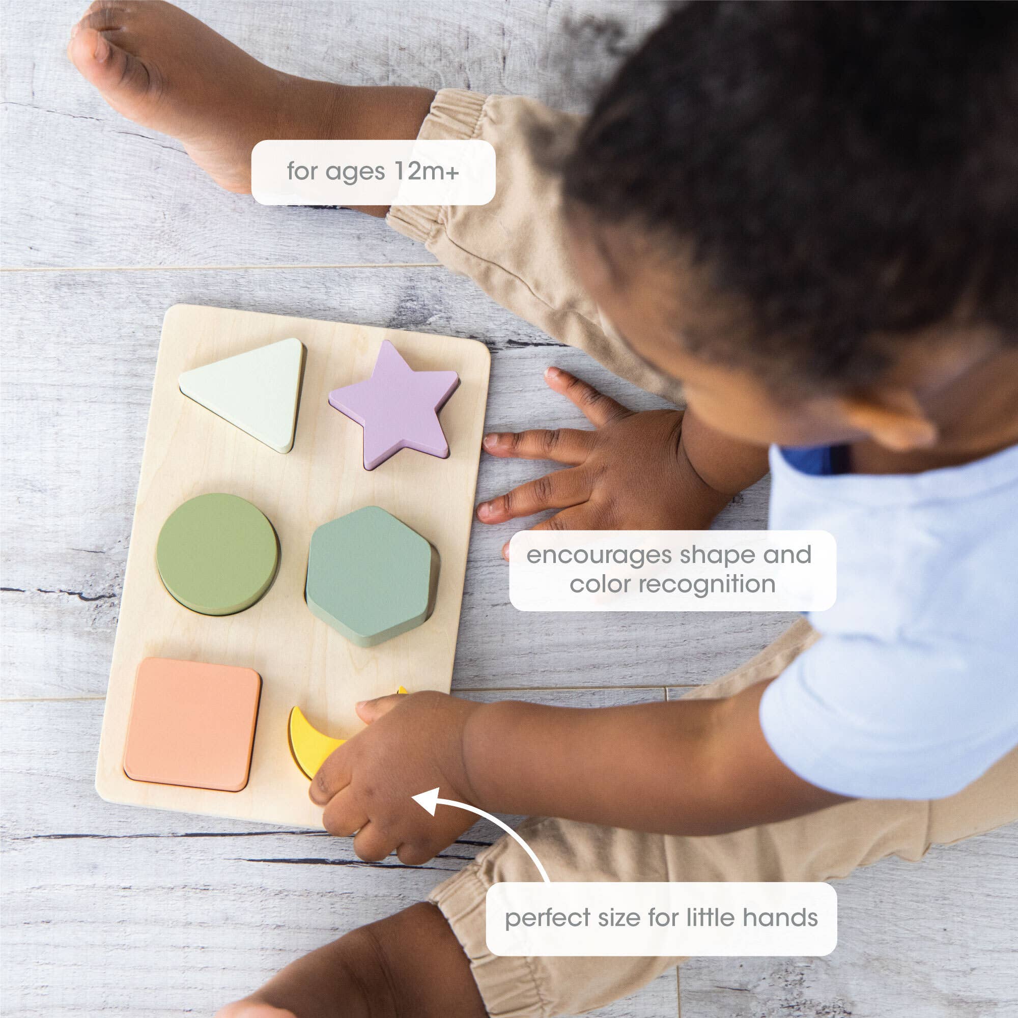 Wooden Shapes Puzzle (Developmental Learning Toy)
