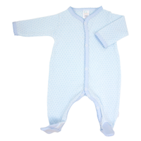 Paty Knit Solid Color Footie with Pima Trim