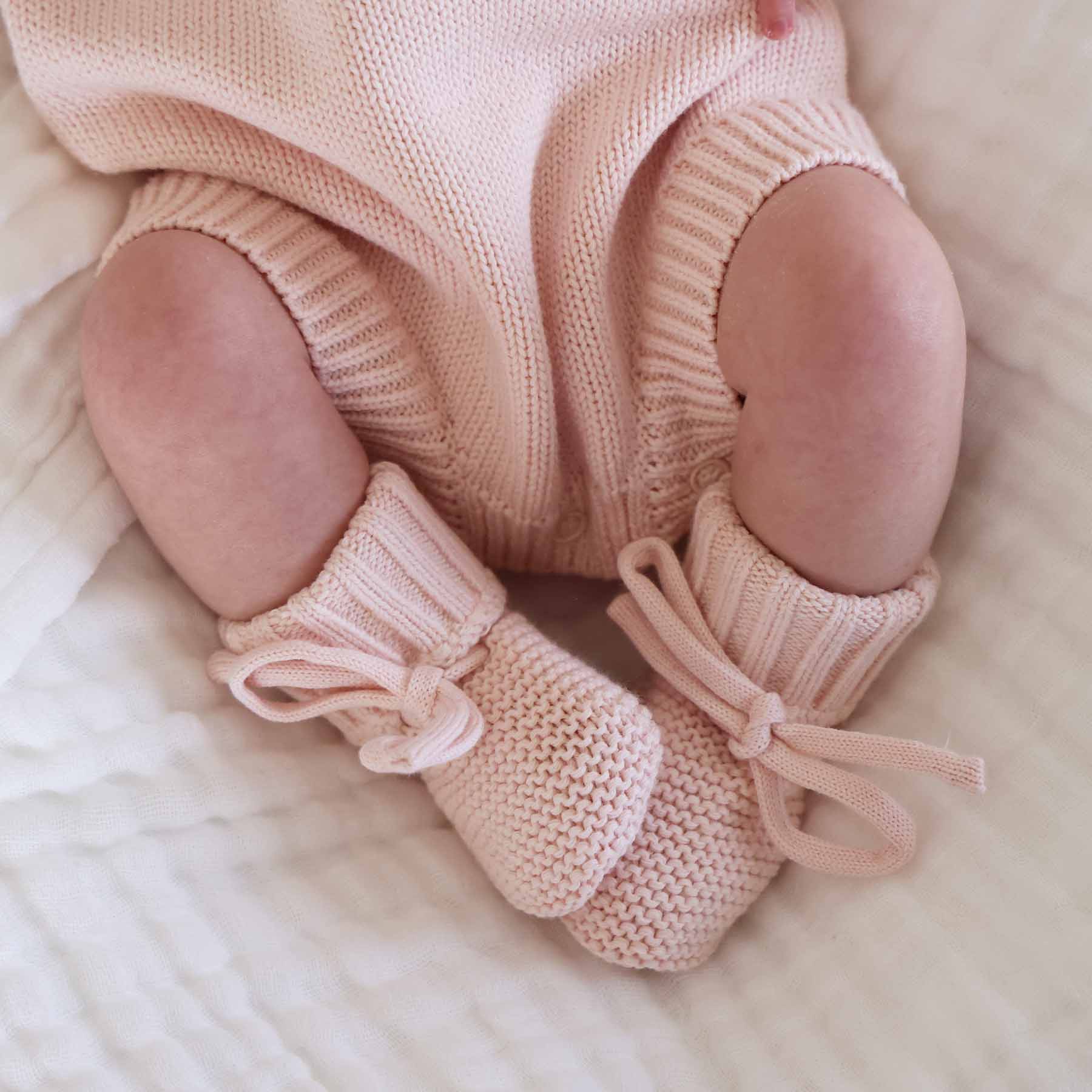 Knit Baby Booties | Sweet Neutrals