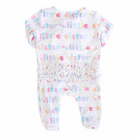 Little Sister Ruffle Zipper Footie