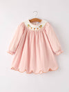 Thanksgiving Embroidery Smock Dress