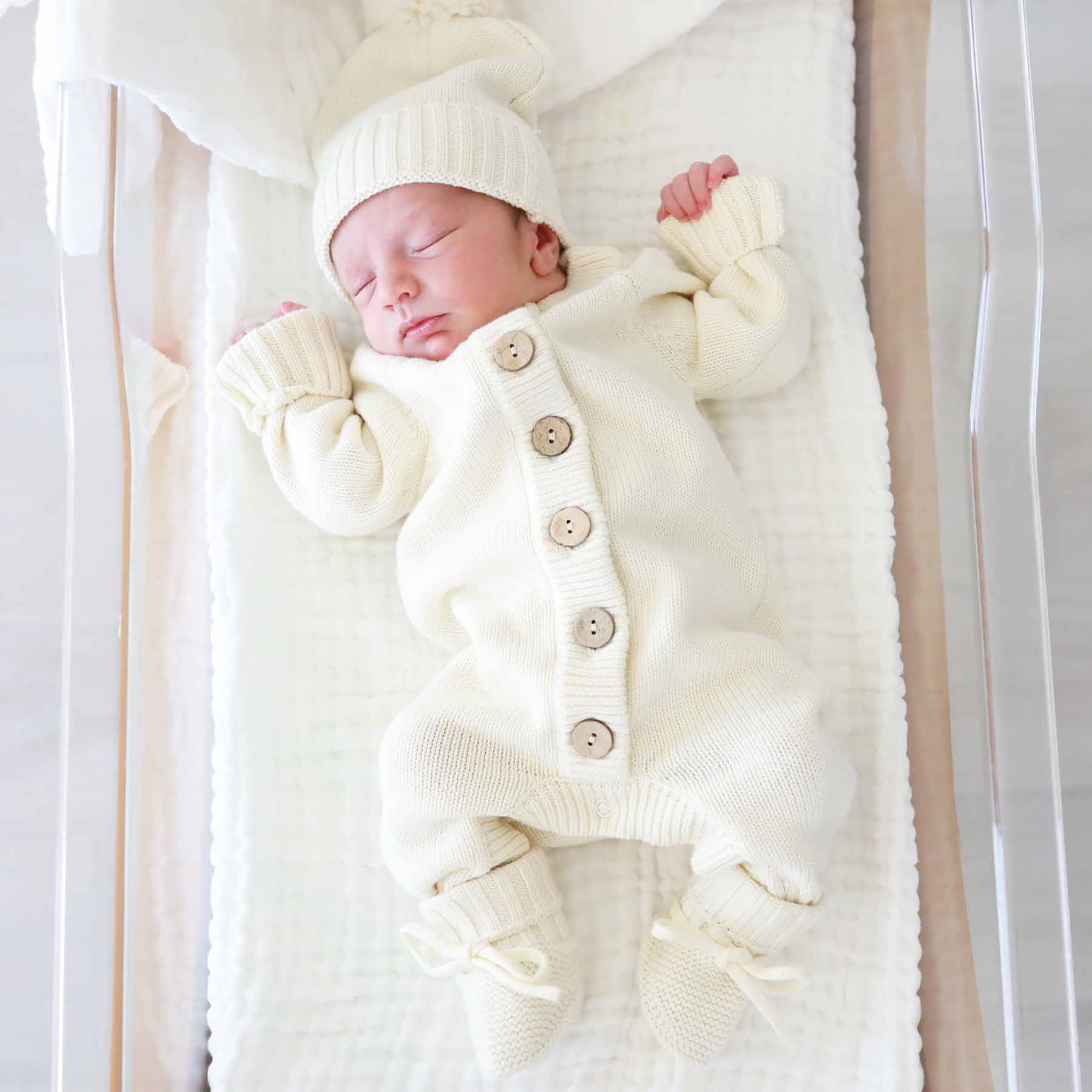 Knit Sweater Button Romper | Ivory