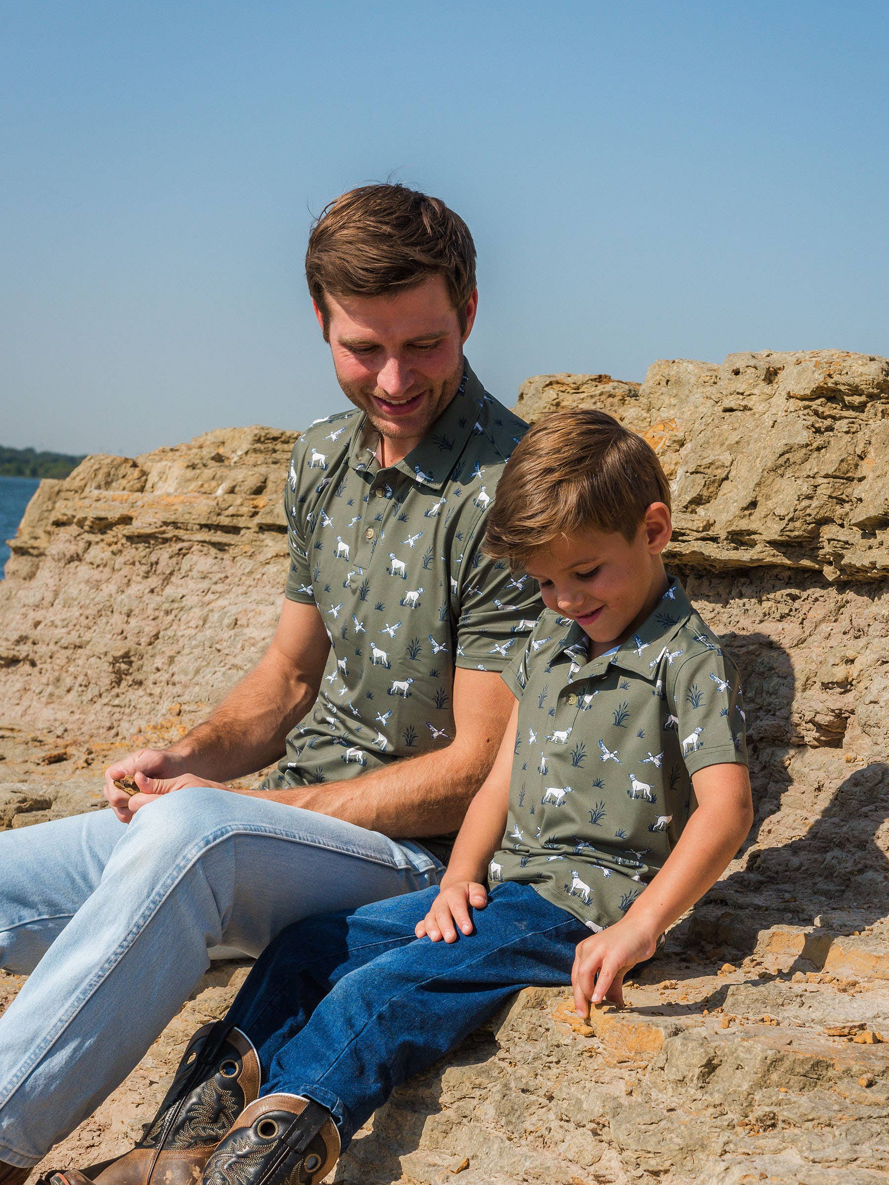 Boys Pond Pups Hunting Dog Performance Polo