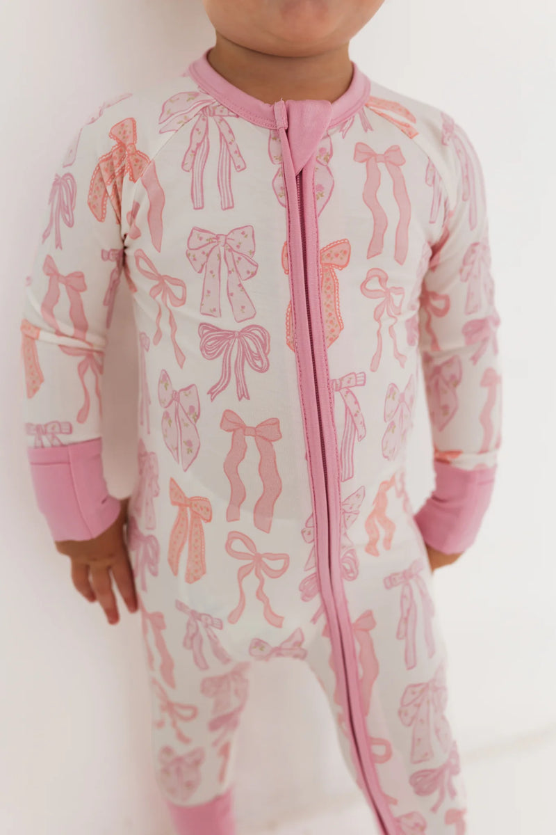 Spring Floral Bows Zipper Sleeper