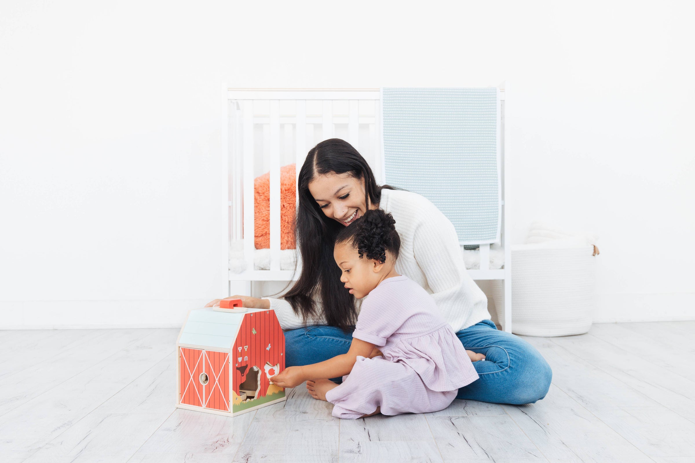 Wooden Barn Shape Sorter Toy