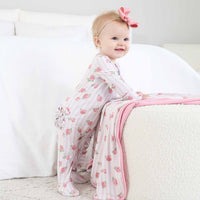 Rosy & Cozy Ruffle Zipper Footie