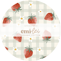 Organic Cotton Boxy Tee & Biker Short Set | Strawberries