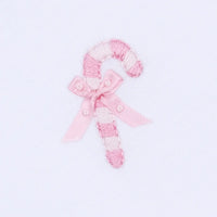 Sweet Peppermint Pink Emb Ruffle Footie