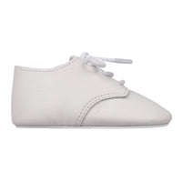 August Crib-White Leather