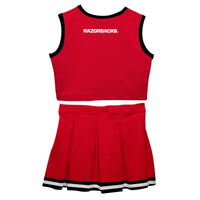 Arkansas Razorbacks Red Sleeveless Cheerleader Set