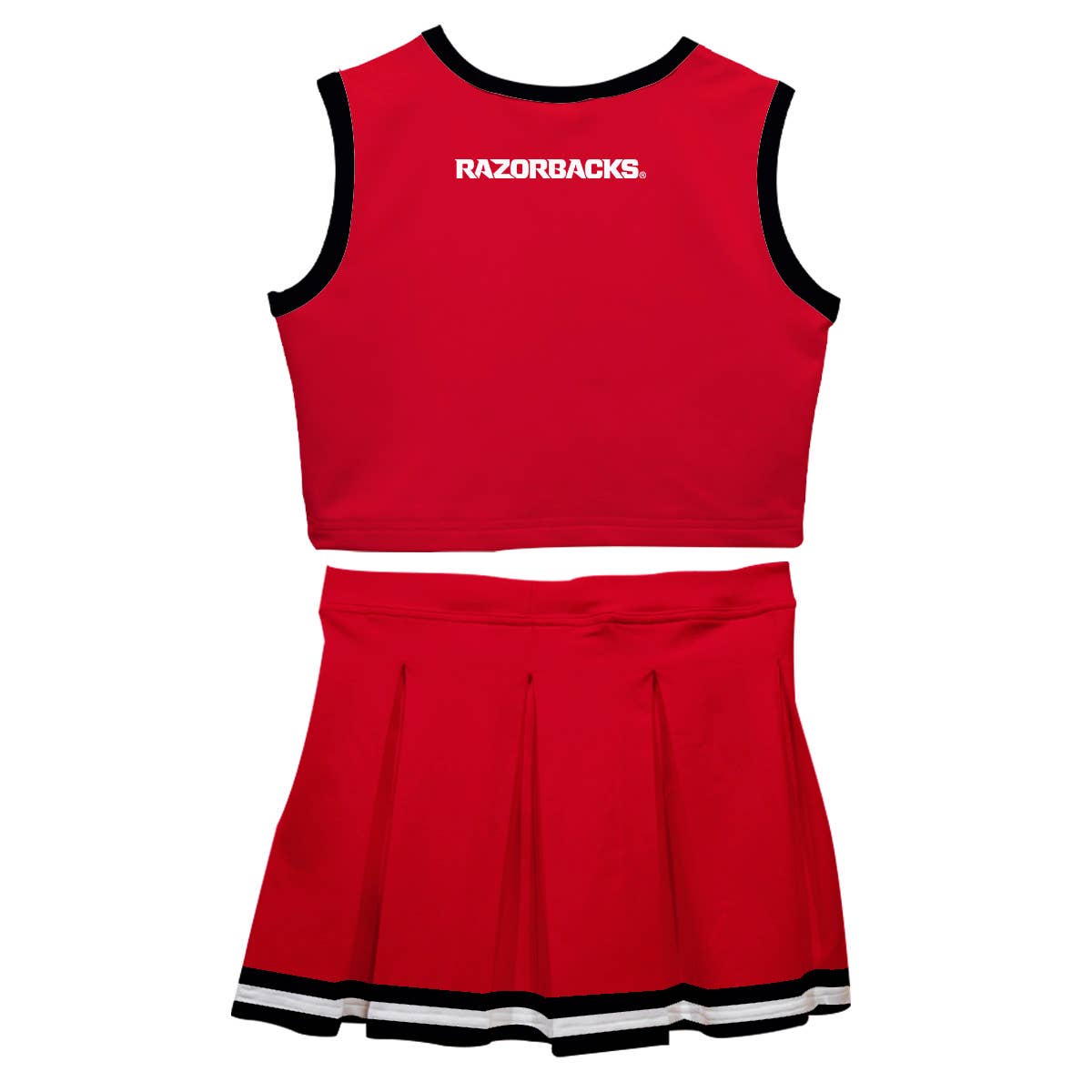 Arkansas Razorbacks Red Sleeveless Cheerleader Set