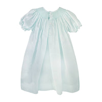 Smocked Daygown with Raglan Embroidery - Mint