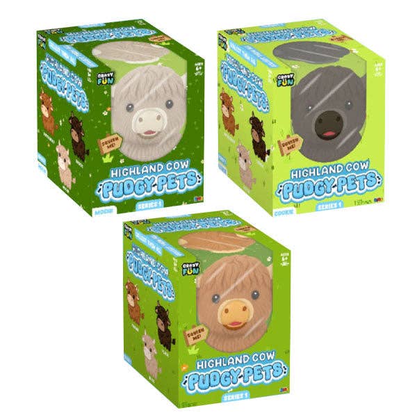 RMS® Crazy Fun™ Highland Cow Pudgy Pets Squishy - 1PC