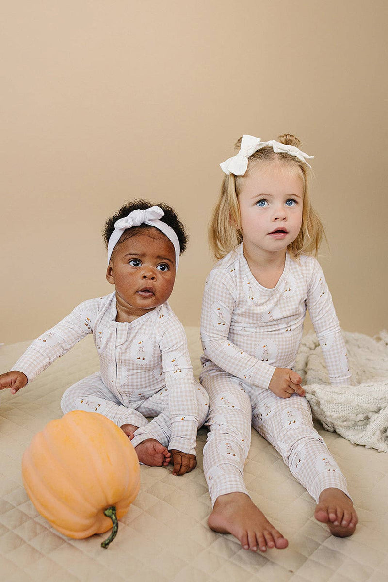 Bamboo Zip Romper | Gingham & Goose