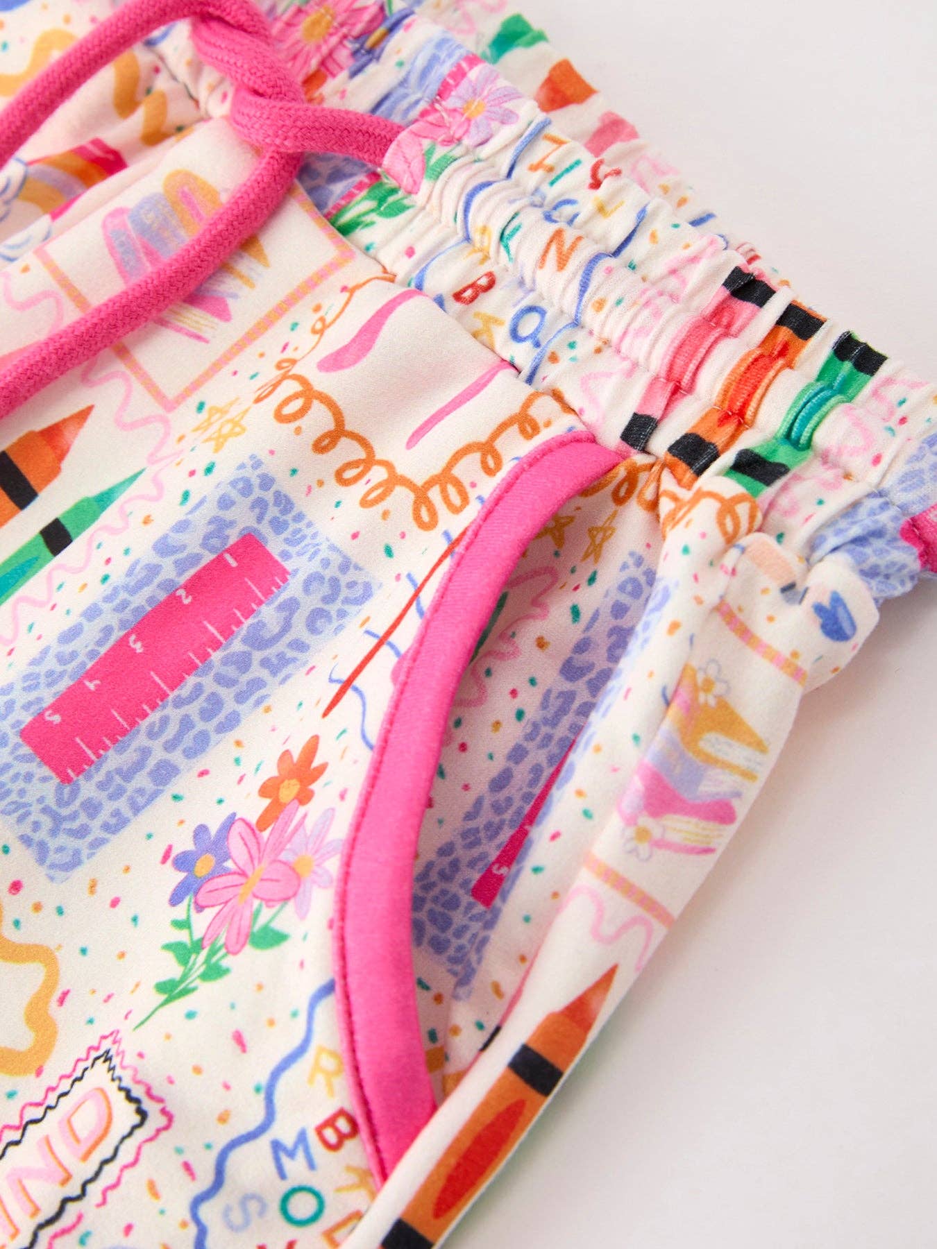 Back to School Print Scallop Short Set