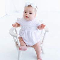 Julia Smocked Bubble - Pink