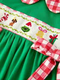 Christmas "Mean One" Embroidered Legging Set
