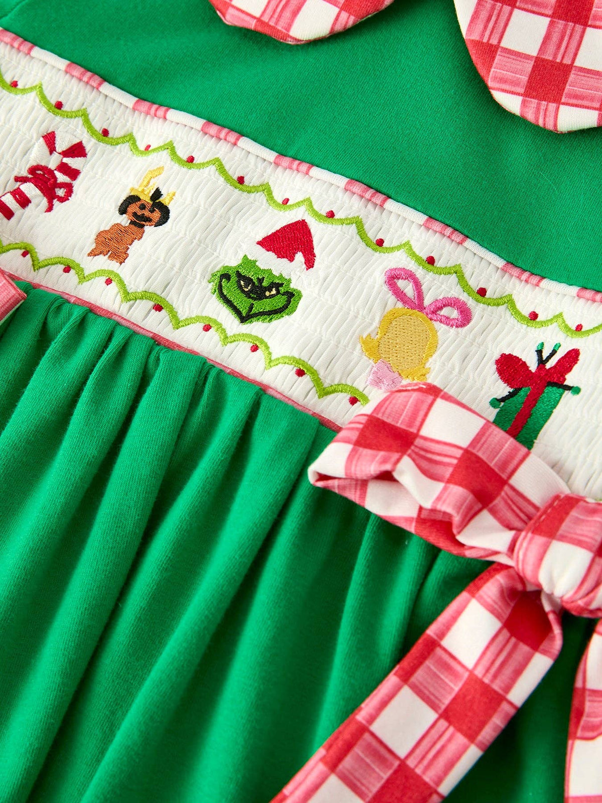 Christmas "Mean One" Embroidered Legging Set