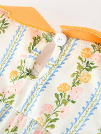 Fall Smocked Scallop Collar Romper