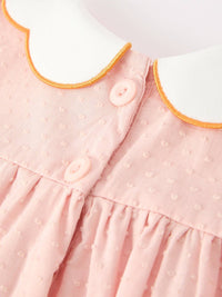 Pink Pumpkin Embroidered Girls Bloomer Set