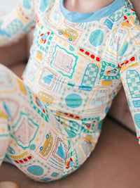 Blue Little Learner Bamboo PJ Set